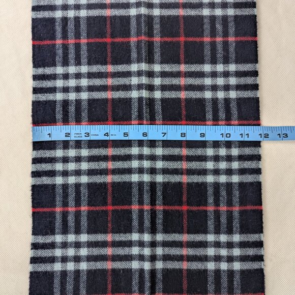 Burberry Unisex Lambswool Scarf Blue – Classic Check – Authentic – Fast Ship - Picture 7 of 7